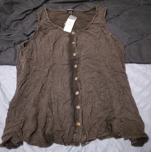 Torrid size 2 brand new mineral wash black fit n flare tank